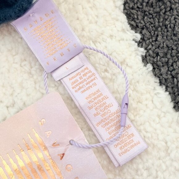 NWT Savage x Fenty Womens Large Fluff It Up Slip Fuzzy Sweater Nightie Dress - Picture 10 of 12